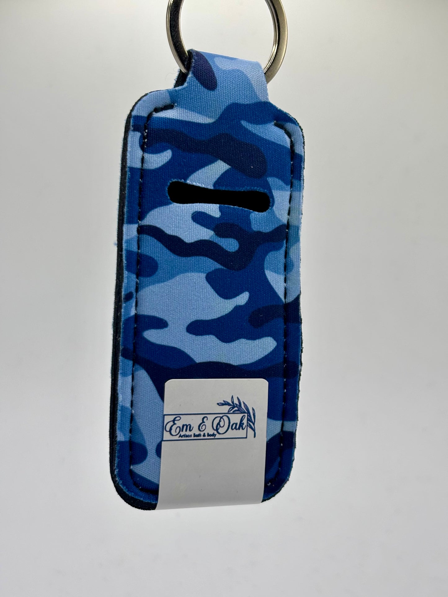 Lip Balm Keychain - Blue Camo