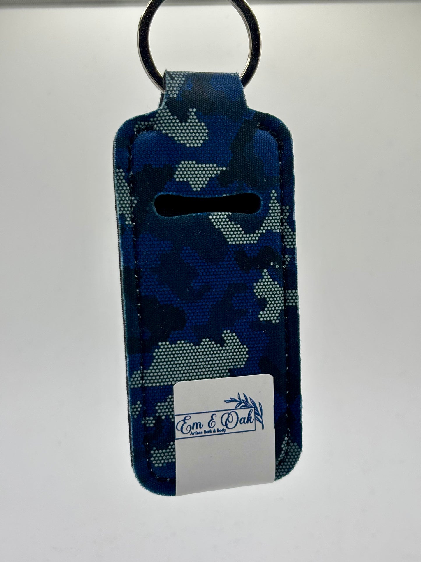 Lip Balm Keychain - Dark Blue Camo
