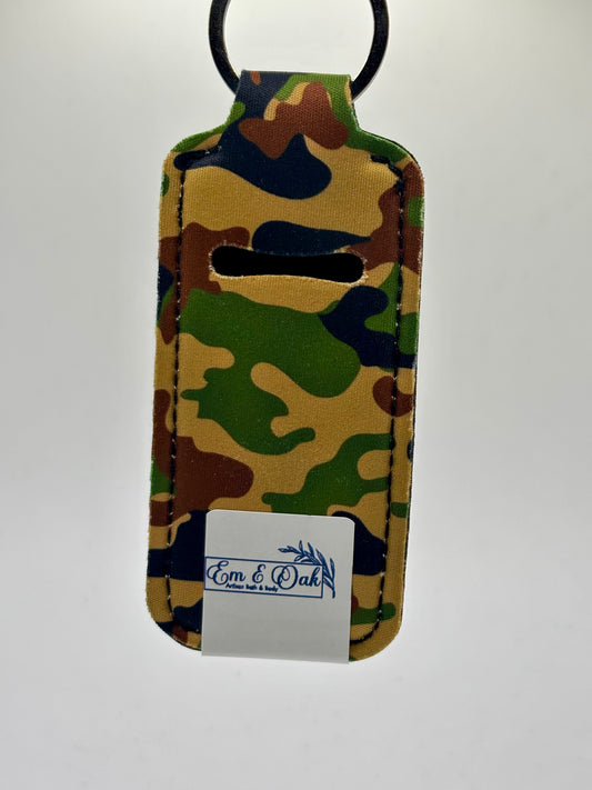 Lip Balm Key Chain - Tan Camo
