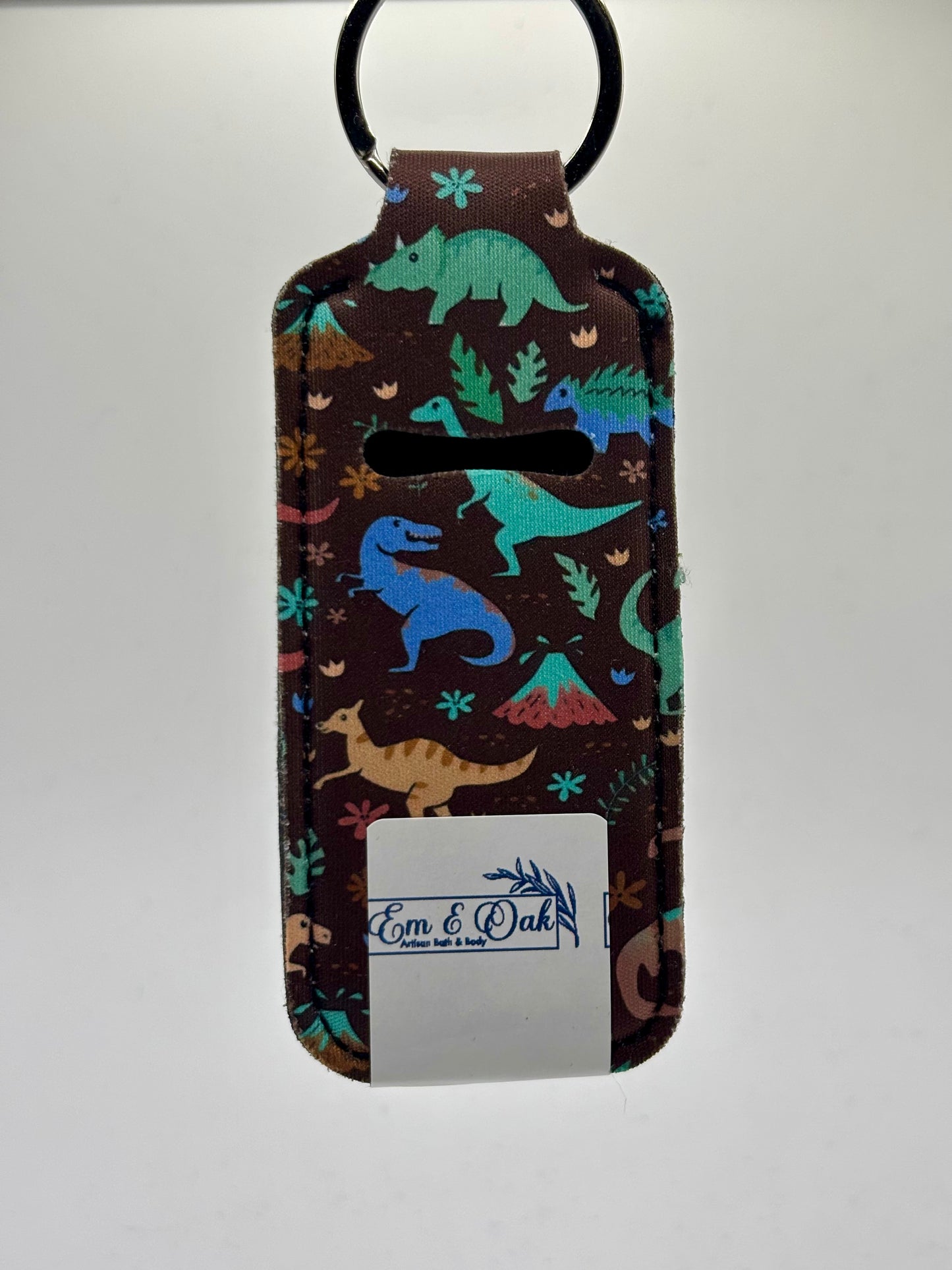 Lip Balm Key Chain - Dino Brown