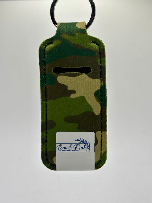 Lip Balm Keychain - Green Camo