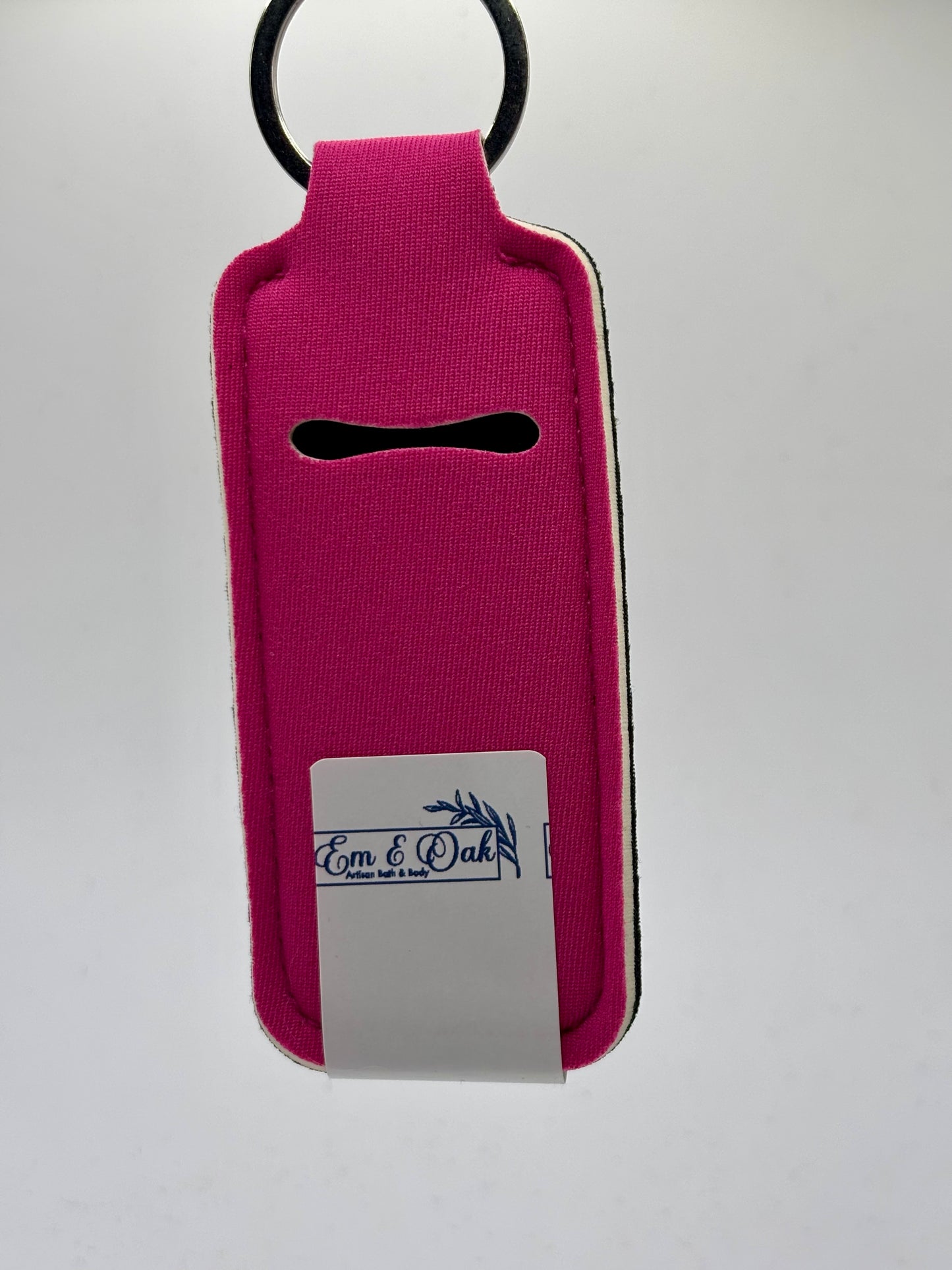 Lip Balm Key Chain - Raspberry Pink